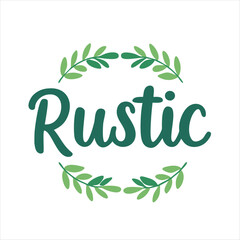 Rustic greenery logo vector design