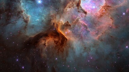 Fototapeta premium Cosmic Nebula Celestial Clouds of Gas and Dust