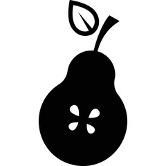 Simple vector icon pear