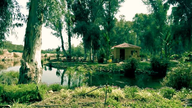 a lake in the numidia land park in tipaza