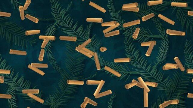 Spring Roll loop tile Cartoon swirl background jungle. This is a cartoony loopable and tileable Chinese food wallpaper