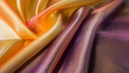 Elegant Silk Fabric – Gradient Design, Soft Texture, Luxury Material for Fashion and Design