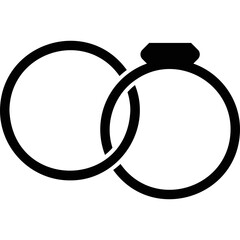 Simple vector icon wedding ring