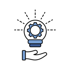 strategy blue icon with white background vector stock illustration