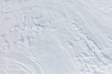 The snow is white and the ground is covered in it