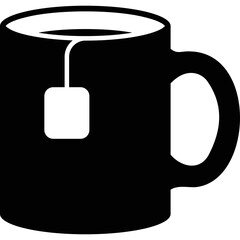 Simple vector icon tea mug
