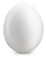 White chicken egg isolated on a white background. Egg with clipping path