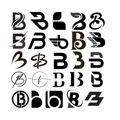 set of letters B logo