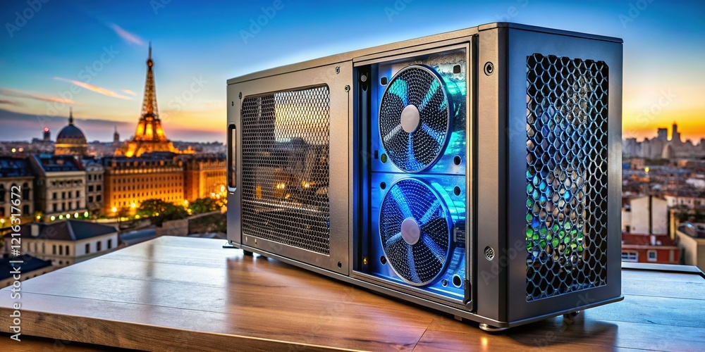 Poster high-performance computing workstation in paris: amd threadripper pro close-up