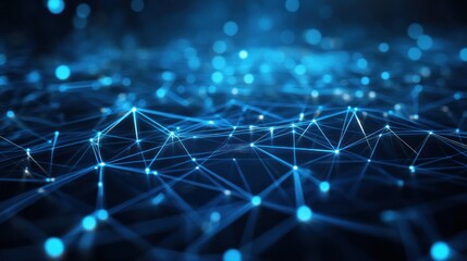 Obraz premium Global network connection, digital data flow, abstract background, technology concept, website header