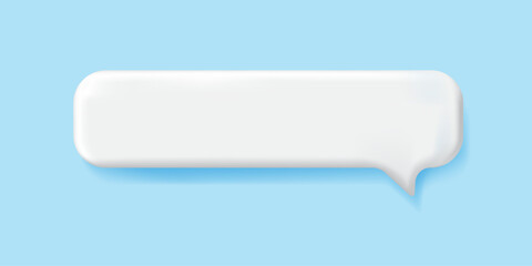 Fototapeta premium 3d Speech bubble ,Blank Chat message notification , white chat icon 3d Vector popup. Realistic 3d design for your conversation ,social media , your business website or application