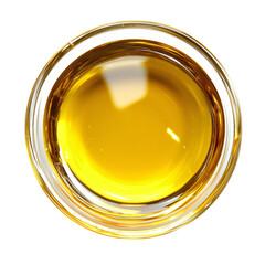 Clear Glass Bowl with Golden Liquid