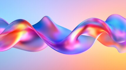 Abstract Colorful Fluid Wave Swirling Vibrant Gradient Dynamic Motion Design