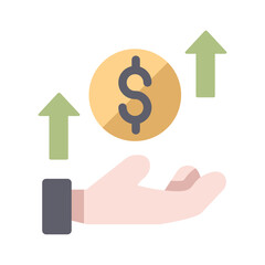 increase money flat icon