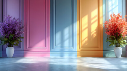 Pastel Room 3D Illustration