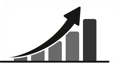 Profit growing icon. Isolated vector icon. Progress bar. Growing graph icon graph sign. Generated image