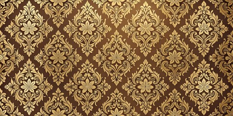 Elegant Geometric Pattern with Damask Motifs, luxurious fabric, interior decor
