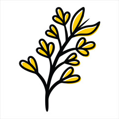 A botanical branch logo showcasing vector design