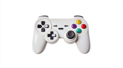 Old gaming controller with stuck buttons, nostalgic and worn out