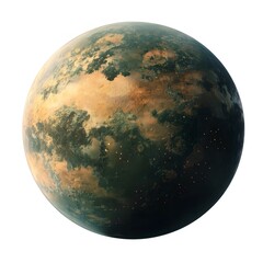 Fototapeta premium An exoplanet with a rich, alien atmosphere and distant stars visible in the background