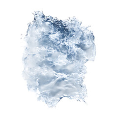 ice Advertisement isolated on white background full depth of field 