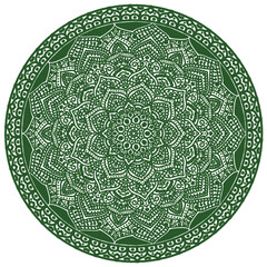 Fototapeta premium Signs and symbols. Circle pattern lotus or flower mandala art design. colorful, vintage, tradition, classic, dco, cycle, islamic, arabic, embroidery, bandana, Indian motifs, traditional, Turkish.