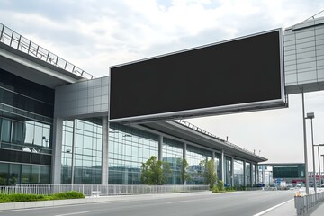 Blank White LED Light Box in Airport Lounge Mockup Design