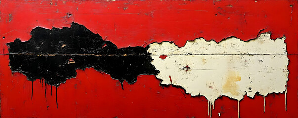 Red Abstract Art Painting