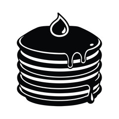  pancakes silhouette vector illustration