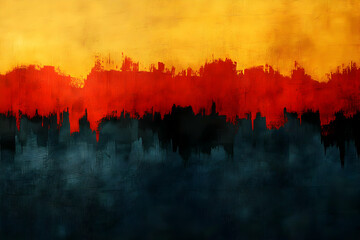 Abstract Art Red Orange Black Texture