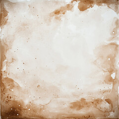 Artistic abstract background featuring a watercolor-style brown and white gradient texture with subtle splatter effects. Perfect for creative designs, artistic projects, or digital backgrounds.