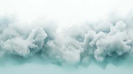 Abstract waves of pollution crashing over serene landscapes in nature's canvas