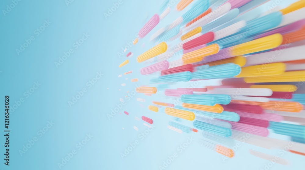 Poster abstract evolution of ai dynamic colorful timelines in digital space