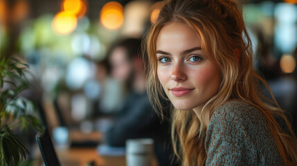 A set of technology company employees collaborating on software innovations in a modern office