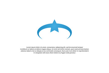 shooting star and ring minimal logo