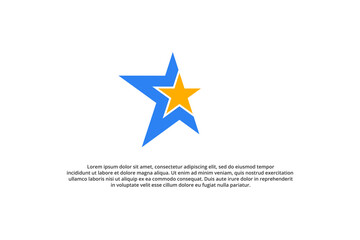Obraz premium split star modern minimal logo design