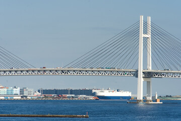 Yokohama Bay Bridge in Kanagawa Prefecture