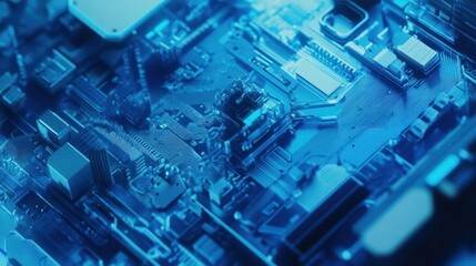 Abstract Circuit Board: A Close-Up of Technological Intricacy