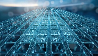 Exploring the intricate structure of a firefly crystal grid in a dynamic environment