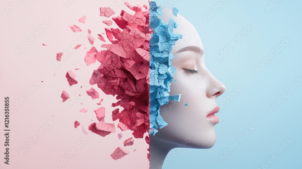 Poster Exploring the duality of ai experience chaos and control in a surreal setting modern art conceptual environment