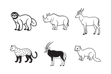 Almost extinct animals including Amur leopard, Vaquita, Javan rhino and Asian unicorn