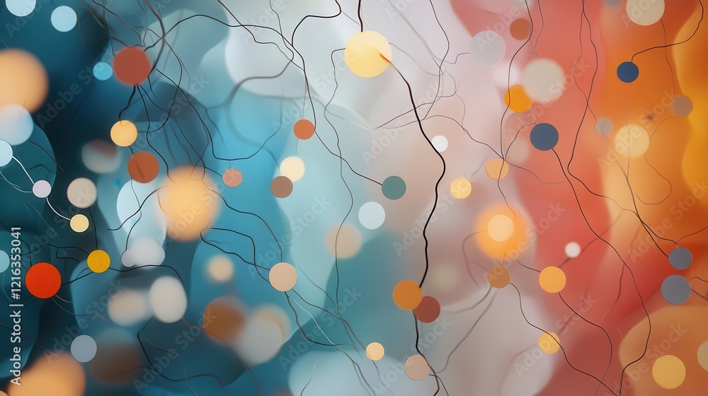Poster ai learning neural pathways visual metaphor abstract environment digital art colorful viewpoint inno