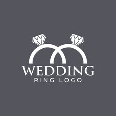 Fototapeta premium Luxury and elegant jewelry logo with diamond line art silhouette illustration