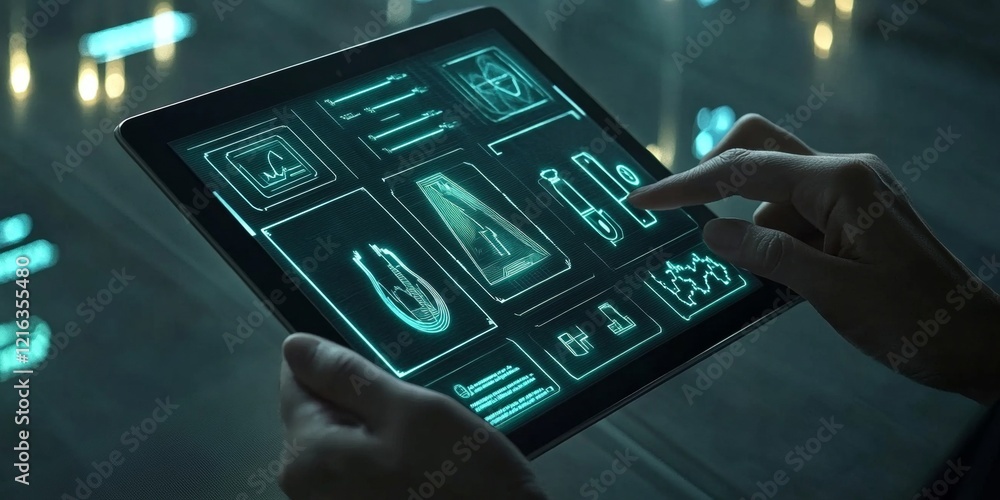 Aufkleber expert showcasing ai governance framework with ethical standards and regulatory icons on a digital t