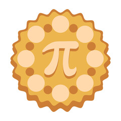 Pi day Pie Illustration