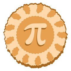 Pi day Pie Illustration