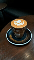 Flat white coffee with double shot ristretto and milk