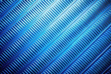 Obraz premium Blue Sheet Metal Stripes Abstract Art