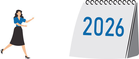 Business opportunities in 2025, new year business opportunity, new plan or business strategy in 2025, happy new year 2025, businesswoman who will enter 2025 for a better business plan