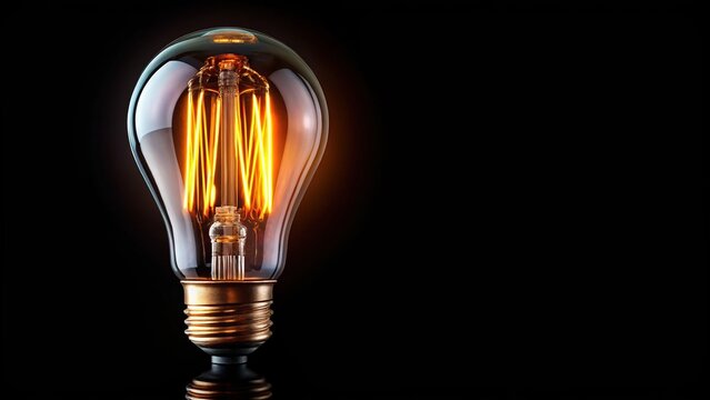 Edison Bulb Black Background - High-Quality Lighting Design
